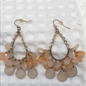 Fun, pink toned chandelier earrings
